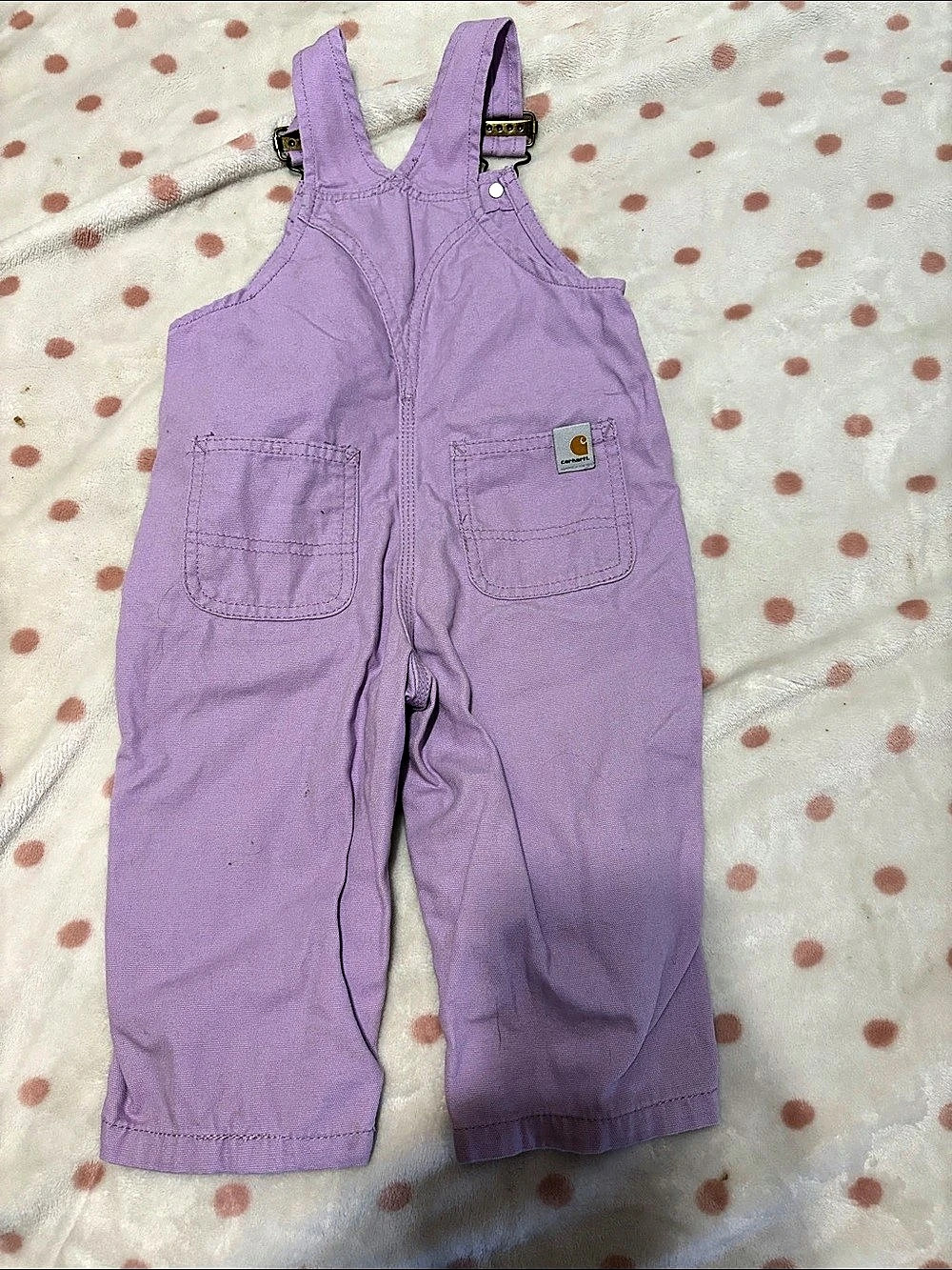 Carhartt Infants' Loose Fit Canvas Bib Overalls Purple